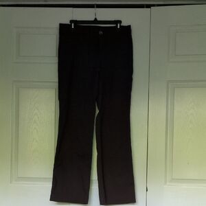 Dark Brown Lee Regular Fit Trousers Mid Rise